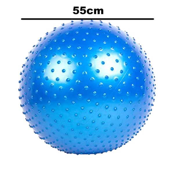 Yogaboll massage modell-55cm-blå+pump+luftdragare+luftplugg