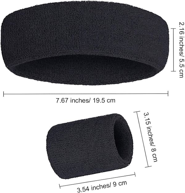 1 sæt brugerdefinerede 2 håndklæder 4 armbånd farvenote - sort