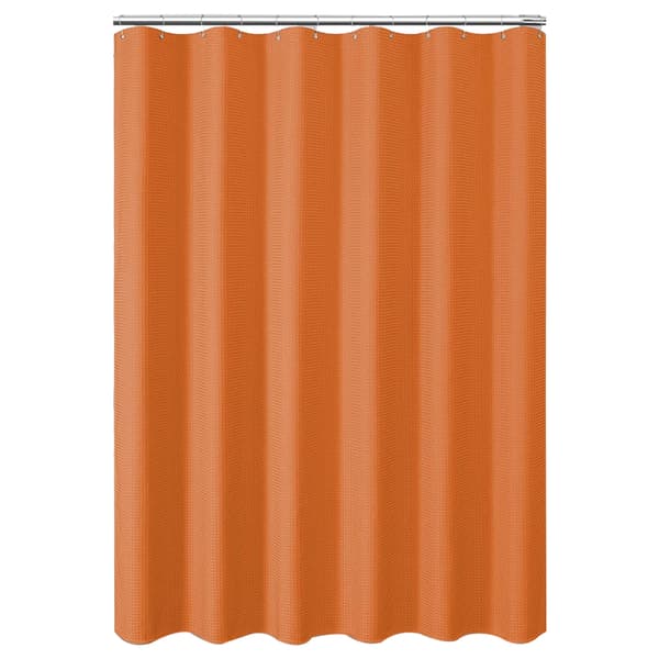 Våfflad duschdraperi - bredd 1,5m*höjd 1,8m duschdraperi - orange våffla