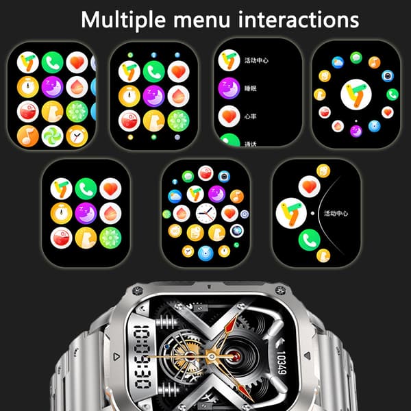LX-Smart Watch AK72-Sølv Stål