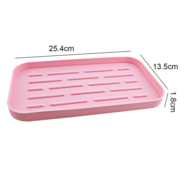 Köksavloppsmatta Förvaringsbricka Funktion Tebbricka-Rosa