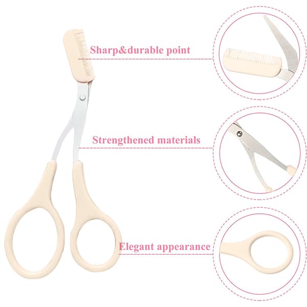 Ögonbrynstrimningssaxset - beige ögonbrynssax (utan förpackning)