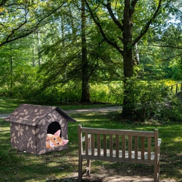 Kæledyrsseng - sene efterårsblade (med bomuldspude) stor (45*40*45cm, egnet til katte 12/hunde 10 catties)