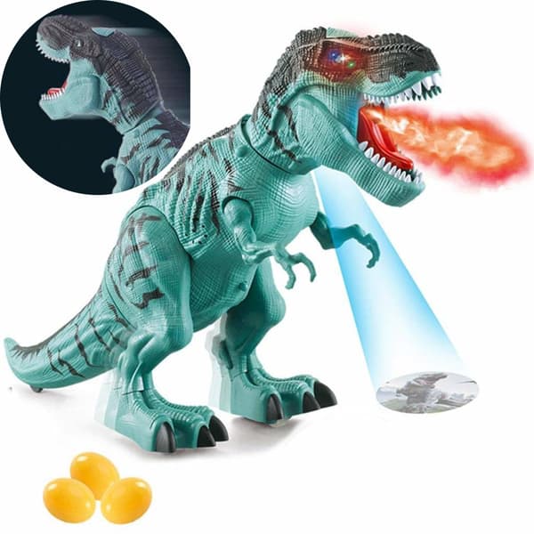 Elektrisk sprayende eggleggende dinosaurleke - blå
