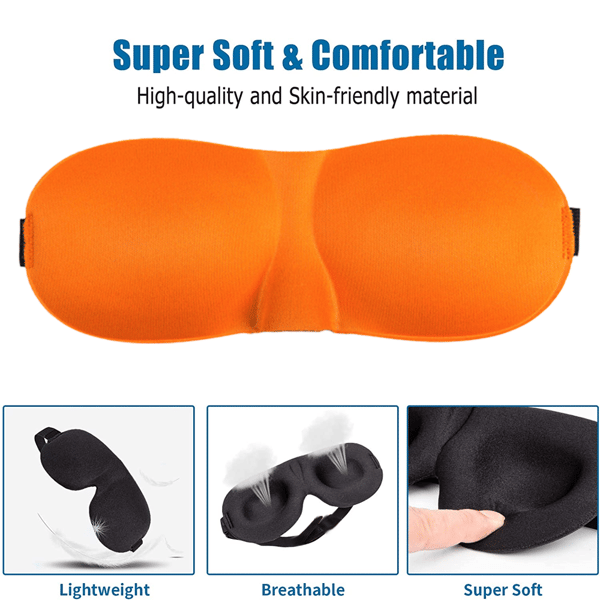 3st 3D Ögonmask - Standard Orange
