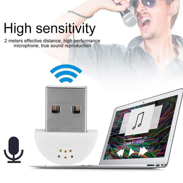 USB-mikrofon - Hvit