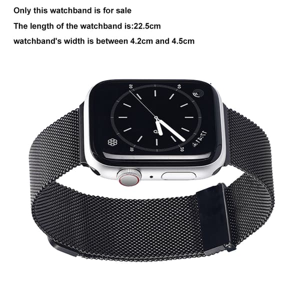 iWatch-ranneke 42-45mm musta