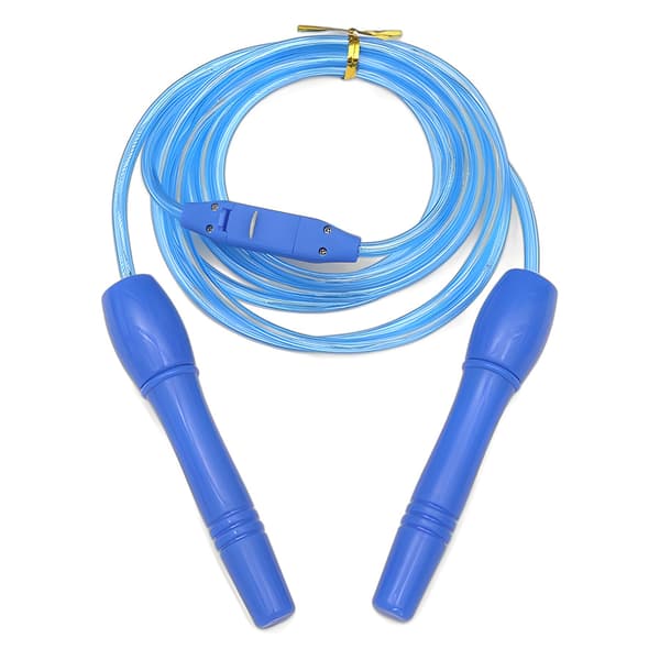 LED hoppetau, justerbar lengde, 3 lysmoduser, justerbar hastighet.