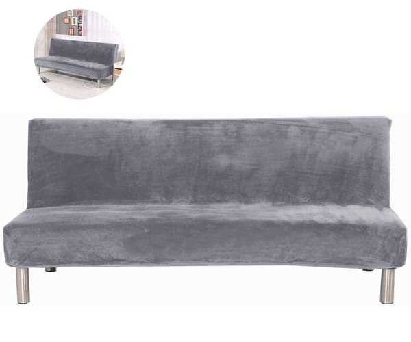 Sofabetræk - Plys Grå Sovesofa Queen Size (L)
