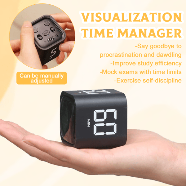 LX-Study Timer Digital Vekkerklokke-F4 Timer Svart