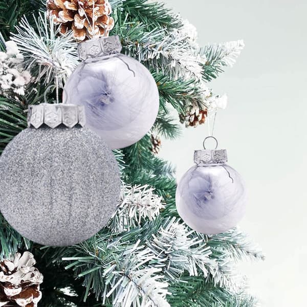 Gennemsigtig julekugle-sølv