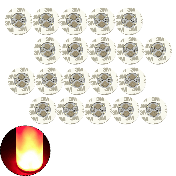 20 kpl LED-valokuppitarrat - punainen valo