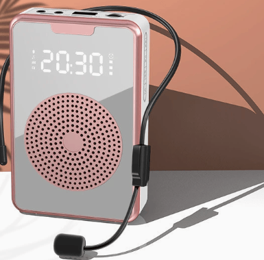 Trådløs stemmeforstærker Bluetooth mikrofonhøjttaler, hovedtelefoner med mikrofon