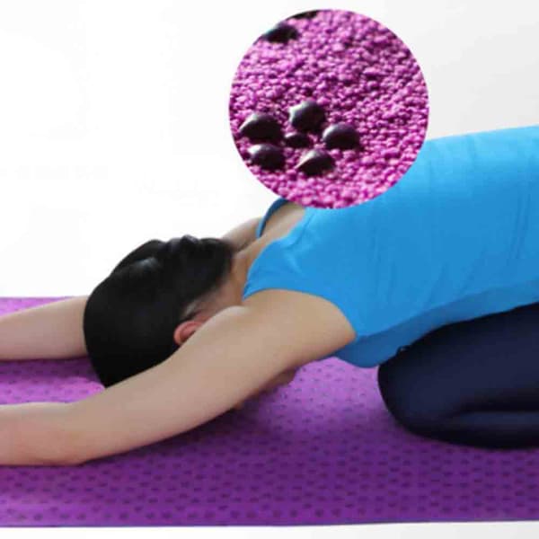 Yogamåtte Blommeblomst-Lilla