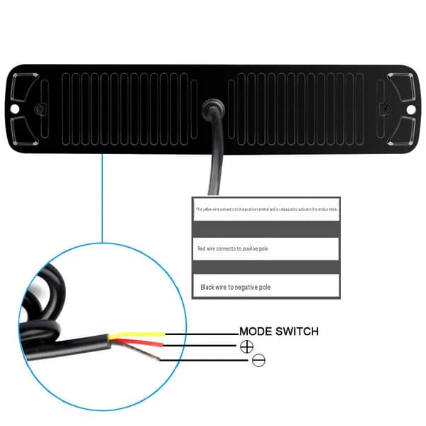 Nytt 24-LED Strobelys – 24T Ultratynt Grillvarsellys (Egnet for Lastebiler/Sidemontering)