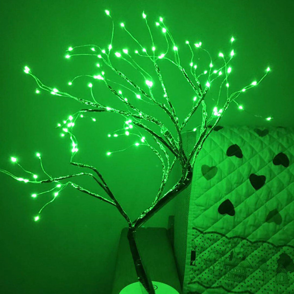 LED eldflugelampa - grön 108 lampor - eldträd och silverblomma