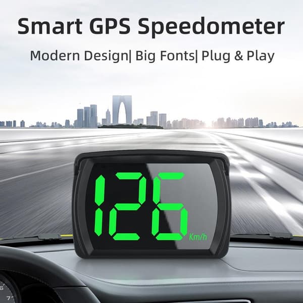 Universal HUD (Head-Up Display) med GPS-speedometer 1