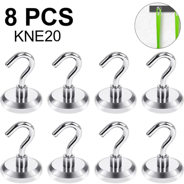 8st KNE20 (maximal dragkraft 13KG) magnetkrok - silver
