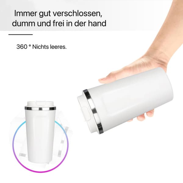 Andra generationens kaffekopp 380ML vit - termosmugg i rostfritt stål