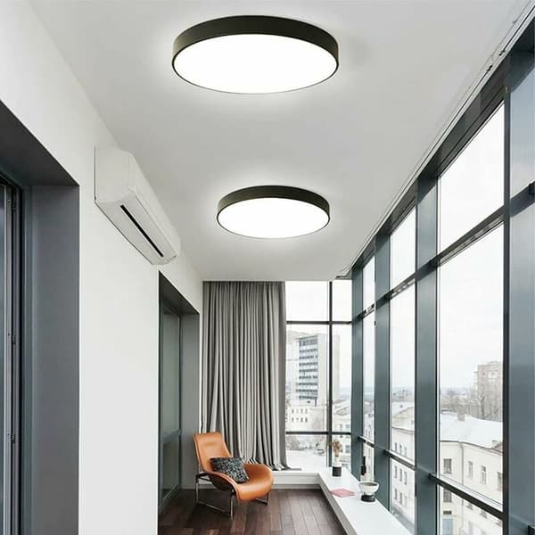 LED loftlampe rund 30CM-18W sort