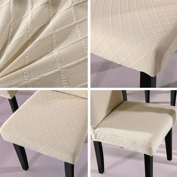 4-pack jacquard stolsöverdrag-beige-45cm*45cm