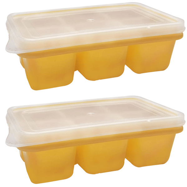 2-pack isformar - mjuk botten gul