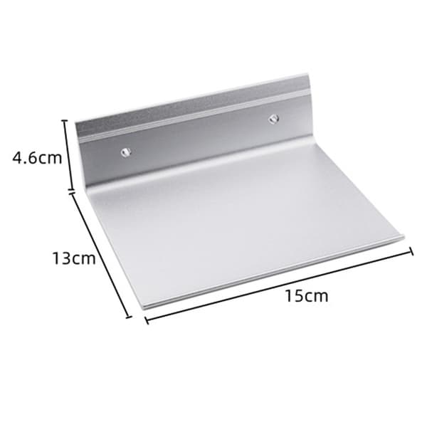 Väggmonterad förvaringshylla - 15 cm silver