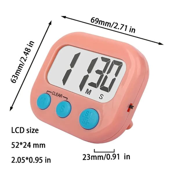 2 stk. timer - rosa + blå - engelsk