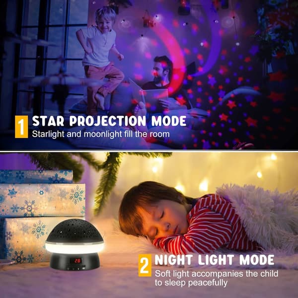 Sopp stjerneprojektorlampe - Utseendefarge: svart