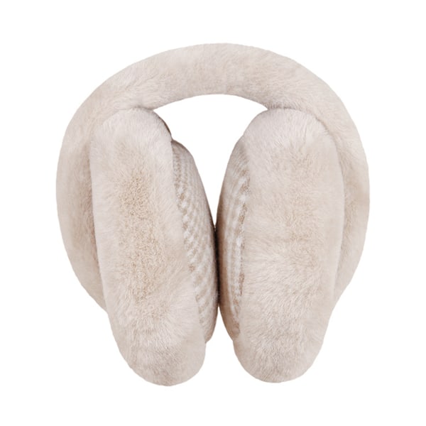 Vintercykelhøreværn - Ternede Beige