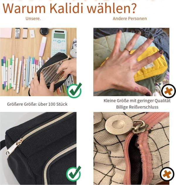 Kangaskynäkotelo - Palmu mustavalkoinen