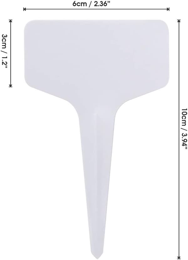 Hageetikett-6X10 Hvit-100stk