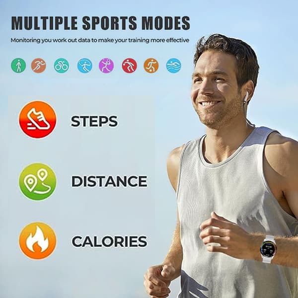LX-Bluetooth opkald Smart Watch-Hvid Lim