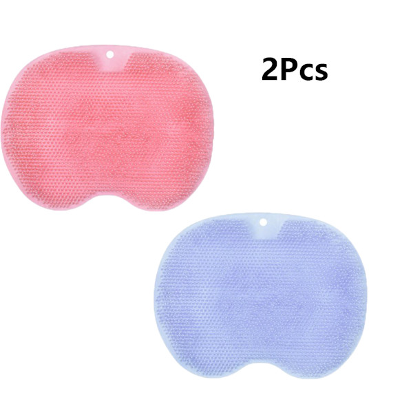 2-pack halkskyddsmattor - rosa + ljusblå