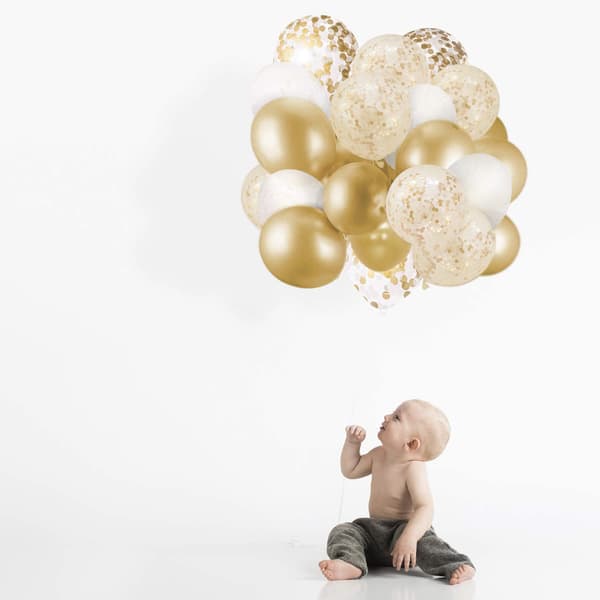 60 STK Dekorative balloner guld