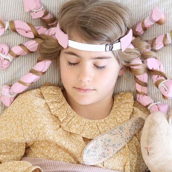 Octopus Lazy Curling Iron Headband - Rosa