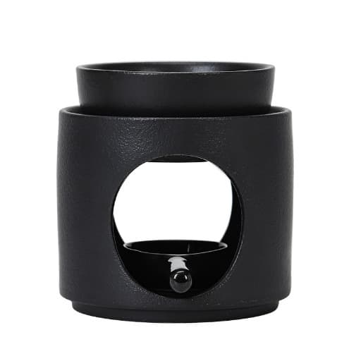 Svart delad keramisk aromdiffusor, doftspridare, eterisk oljediffusor