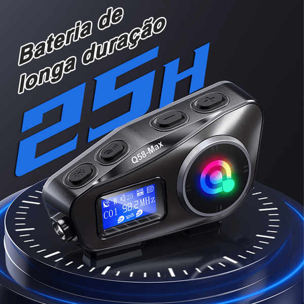 LX-Motorcykelhjelm Bluetooth Headset-Sort 2-i-1 Mikrofon