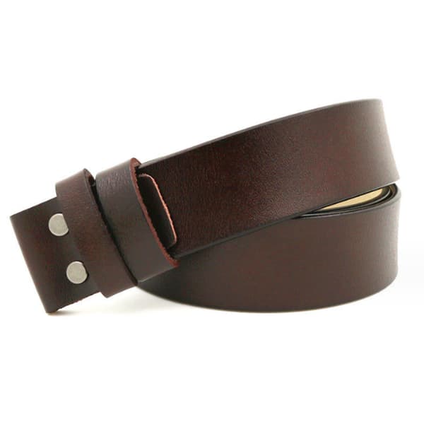 Herre læderbælte - Brun - 121cm