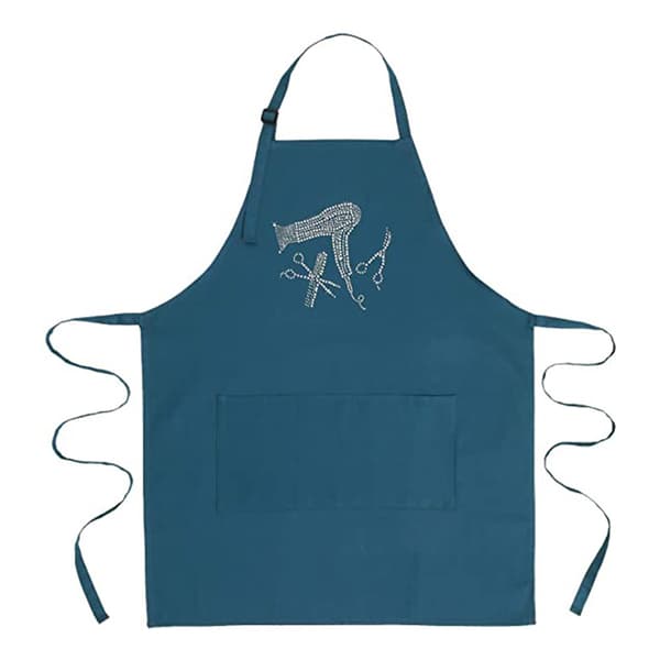 Frisørforklæde - Uniformsstof Halter Blå