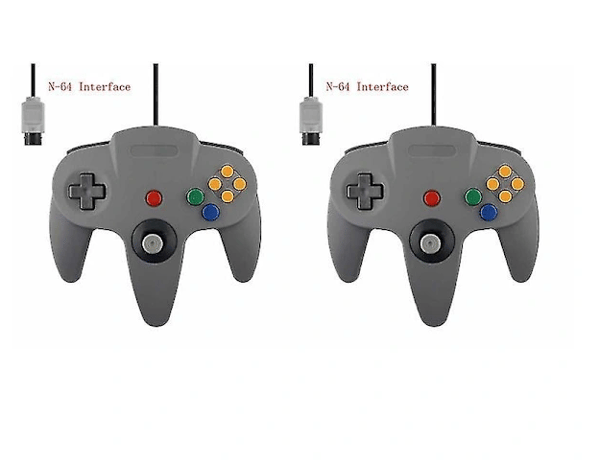 2-pak klassiske N64-spilcontrollere med ledning