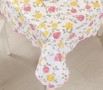 1 rund duk - tofarget rose - 152 cm diameter rund duk