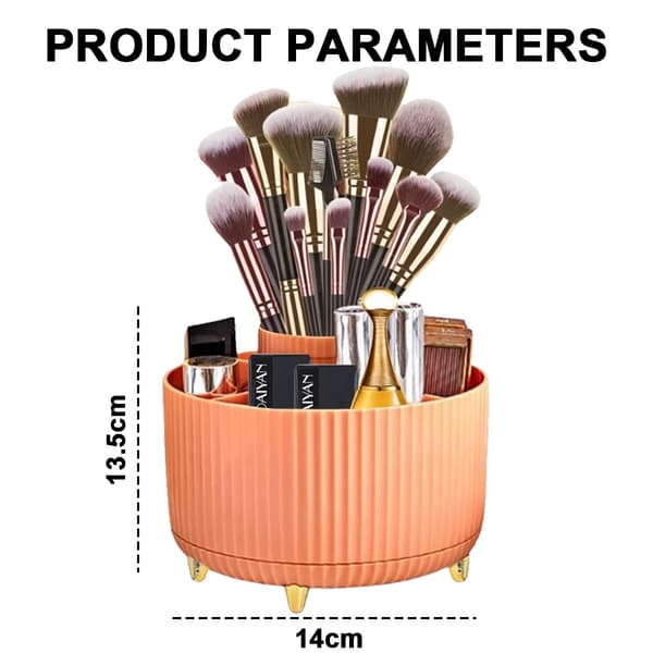 Opbevaringsspand til makeupbørster - Skumringsorange