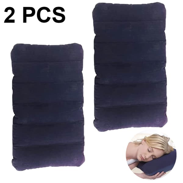 2 stk Utendørs PVC Flocking Oppblåsbar Pute - Blå
