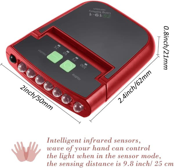 Kappaleet LED-lippaklipsit, USB-ladattavat lippavalot C