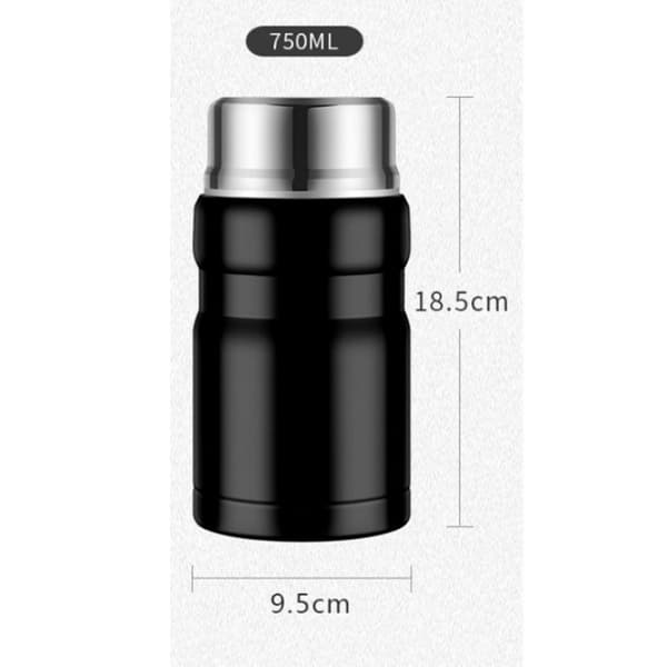 1 STK Vakuum Gryde - Sort 750ML