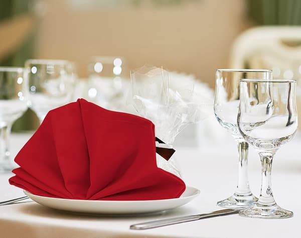 24 stk. restaurant håndklæder - rød