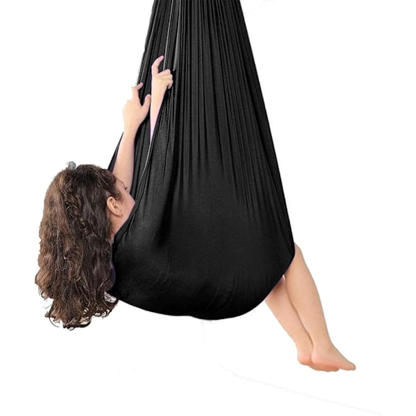 Børns elastiske gynge sort 150*280cm