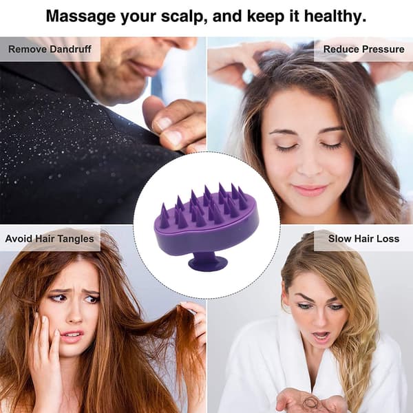 Shampoo Børste Massage Shampoo Kam - Lilla