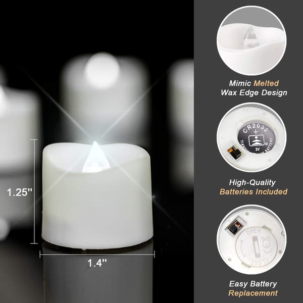 12-pack elektroniska ljus * tidsinställd kallvit blixt